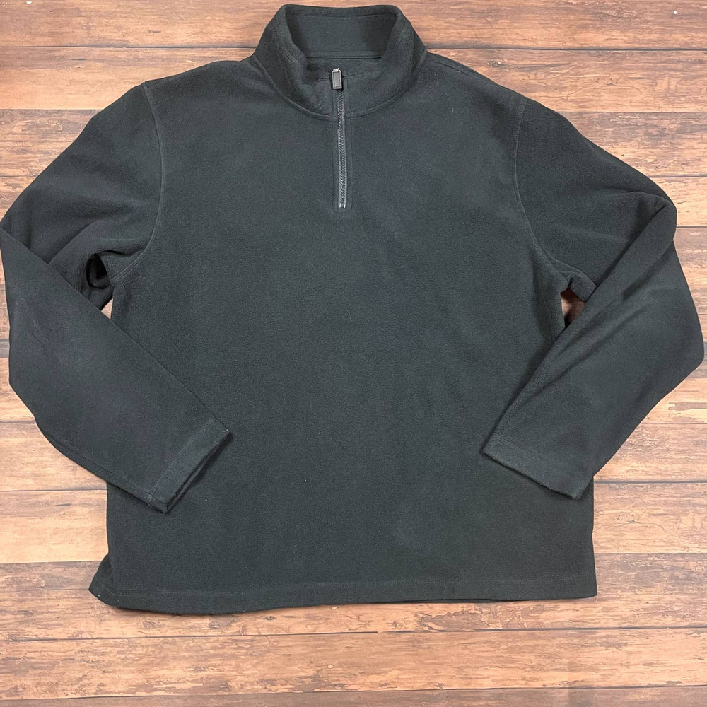 OUTDOOR Life Black 1/4‎ Zip Fleece Pullover Size XL